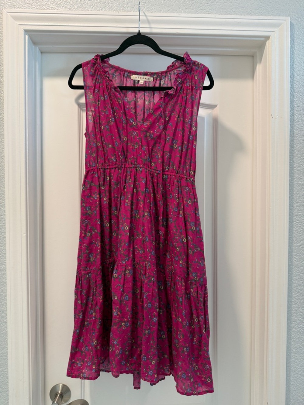 XiRENA Hot Pink Floral Tiered Dress